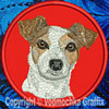 Jack Russell Terrier HD Portrait #2 - 8" Extra Large Emb. Patch Jack Russell Terrier HD Portrait #2 - 8" Extra Large Emb. Patch