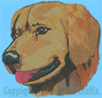 GoldenRetriever Portrait - Vodmochka Embroidery Design Picture - Click to Enlarge
