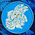 Maltese Agility #1 Embroidery Patch - Blue