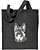 Shiloh Shepherd High Definition Portrait #1 Embroidered Tote Bag #1 - Black