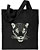 Jaguar Portrait Embroidered Tote Bag #1 - Black